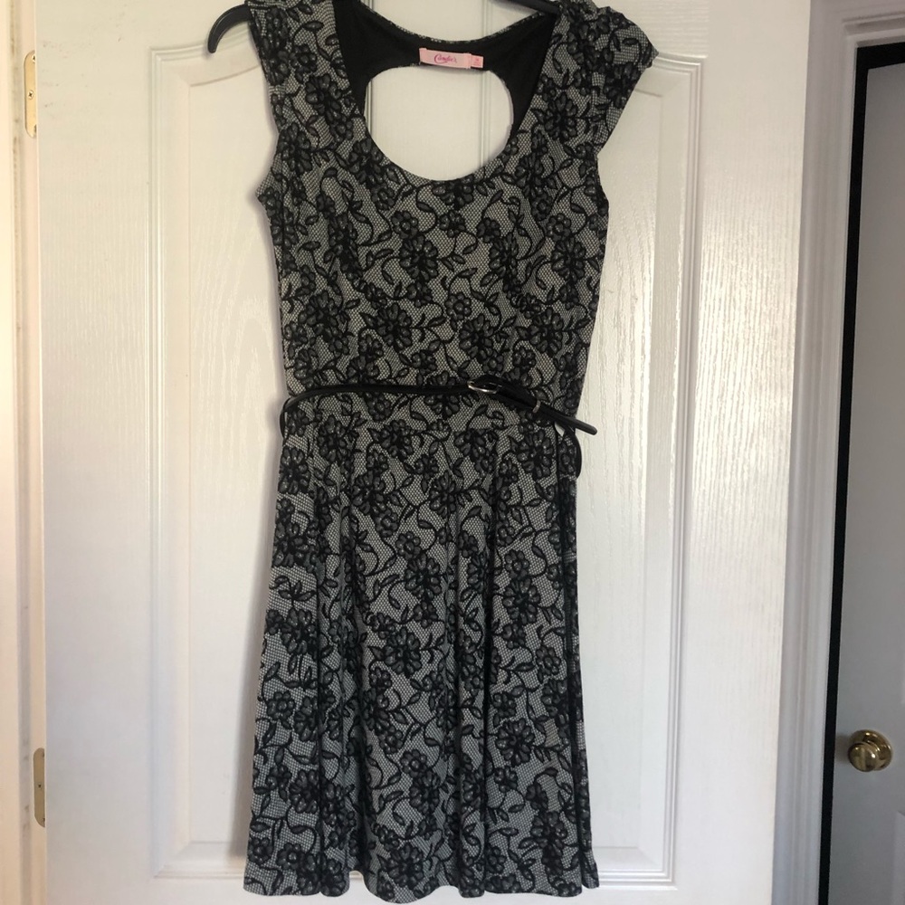Candie’s Black Lace Skater Dress
